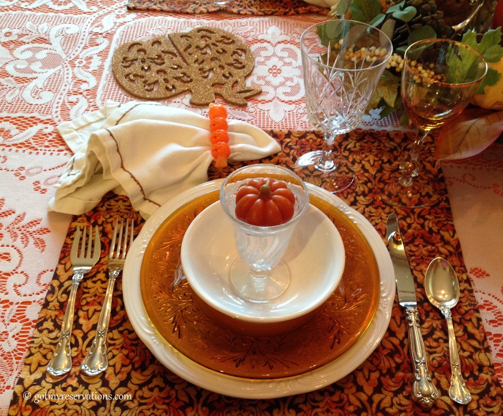 GotMyReservations - Pumpkin Delight Tablescape Place Setting 2