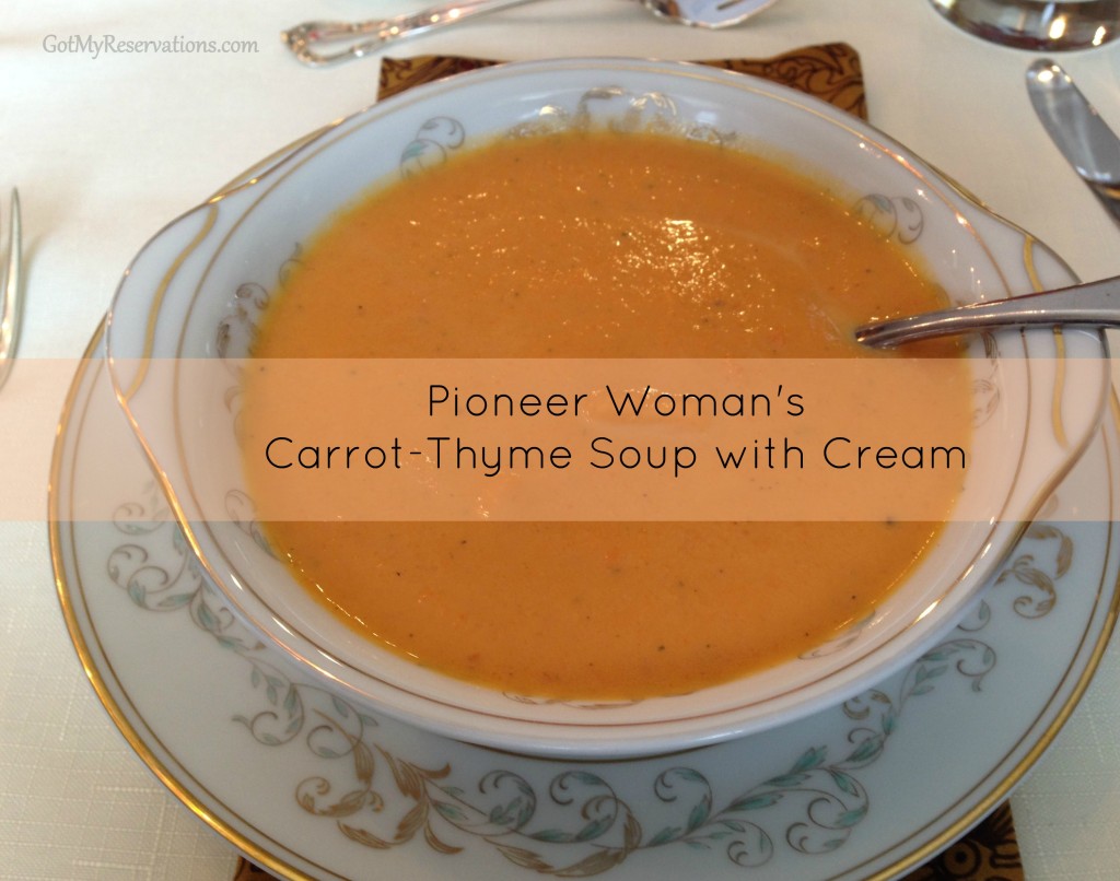 Pioneer Woman's Carrot Thyme Soup with Cream