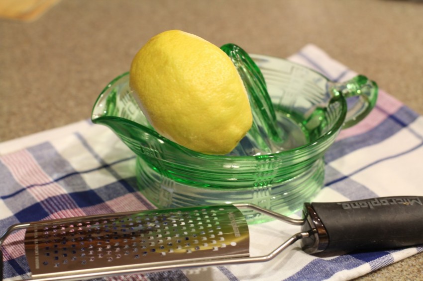 GotMyReservations Lemon and Depression Glass Juicer