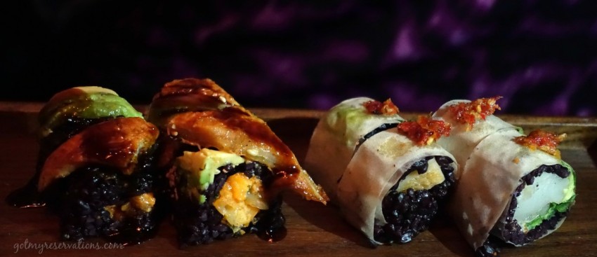 Black Rice Sushi Roll Sampler Union Sushi and BBQ