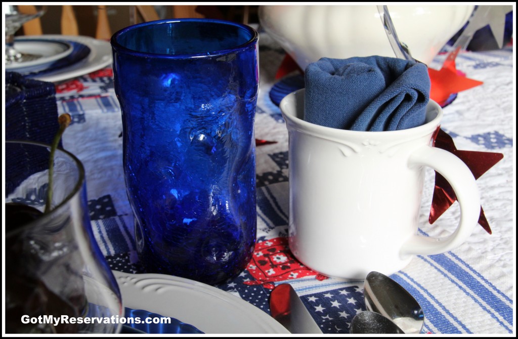 GotMyReservations - 4th of July Glass and Napkin