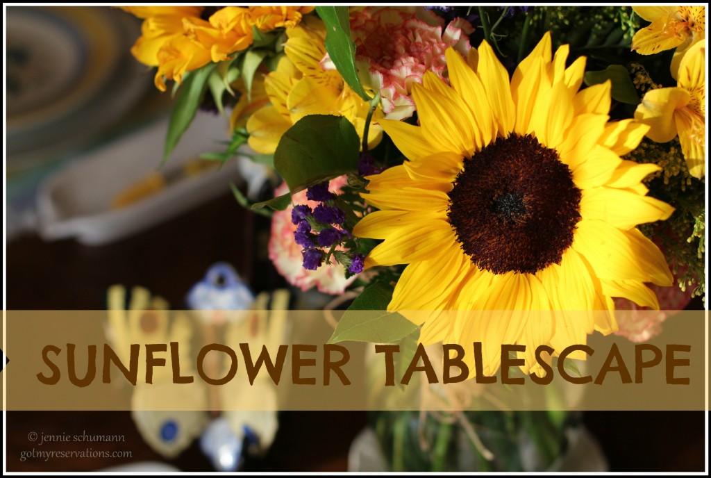 GotMyReservations -- Sunflower Tablescape Intro