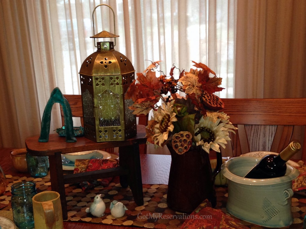 GotMyReservations - Penny Rugs and Ball Jars Centerpiece 2