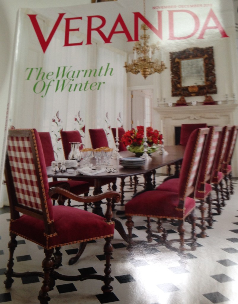 Veranda magazine cover November-December 2013