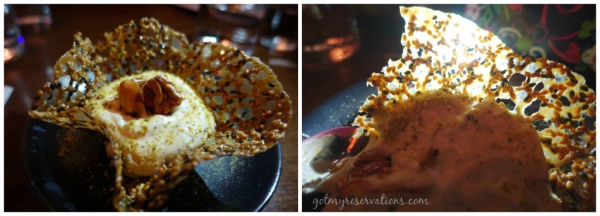 Pistachio Cream in Sesame Brittle Cup Union Sushi and BBQ